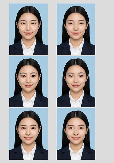 Convenience store ID photo print layout sample