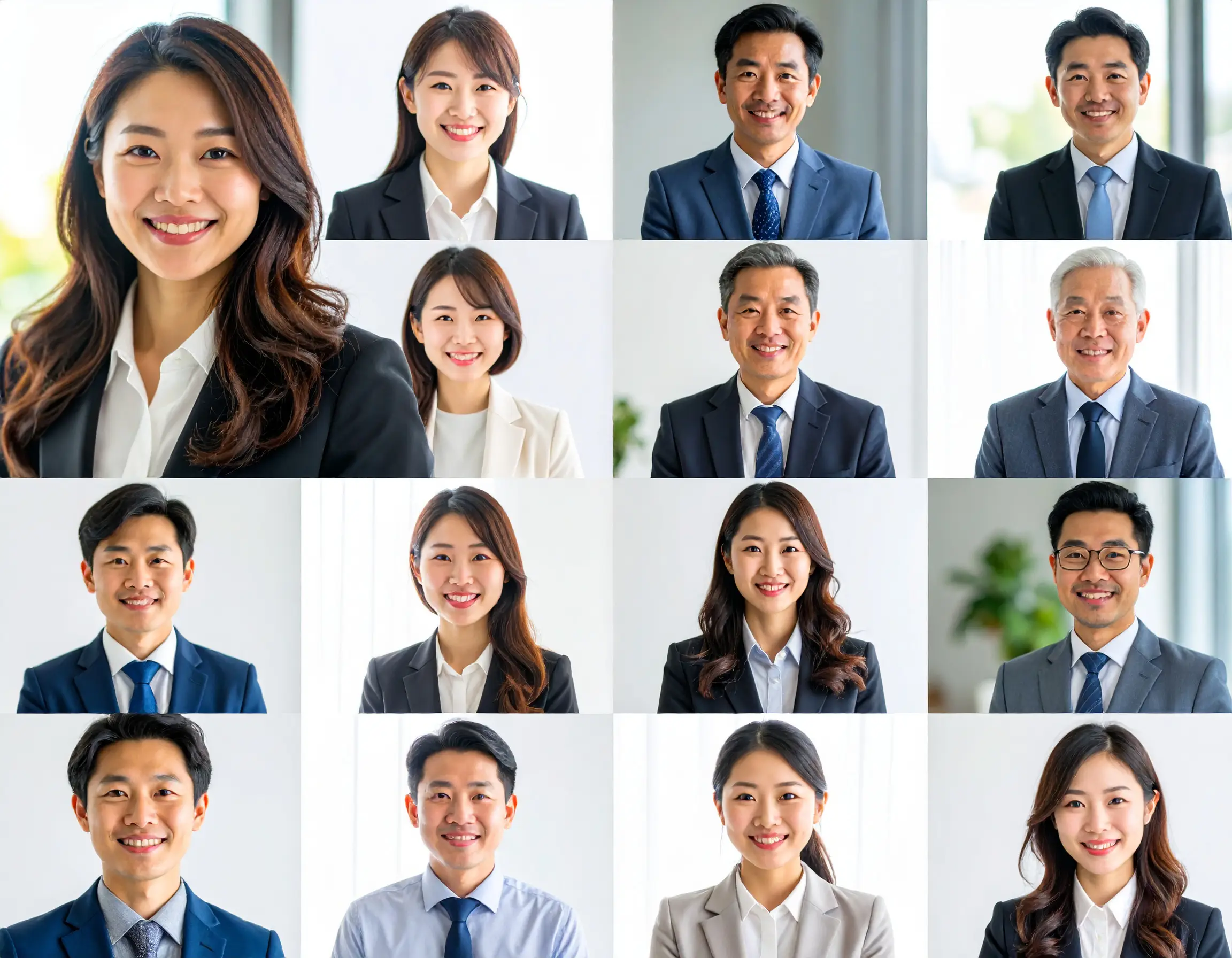 スタジオアージュの証明写真サンプル