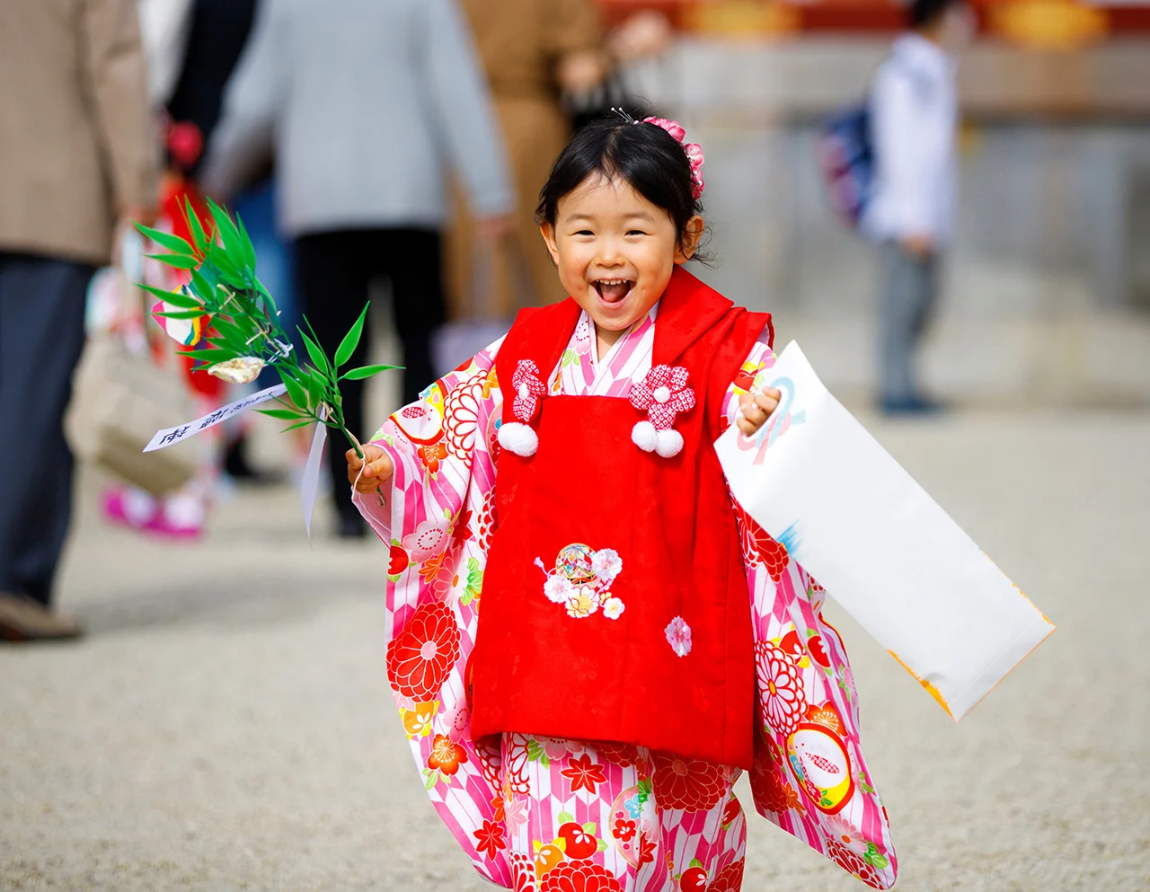 七五三の自然な表情