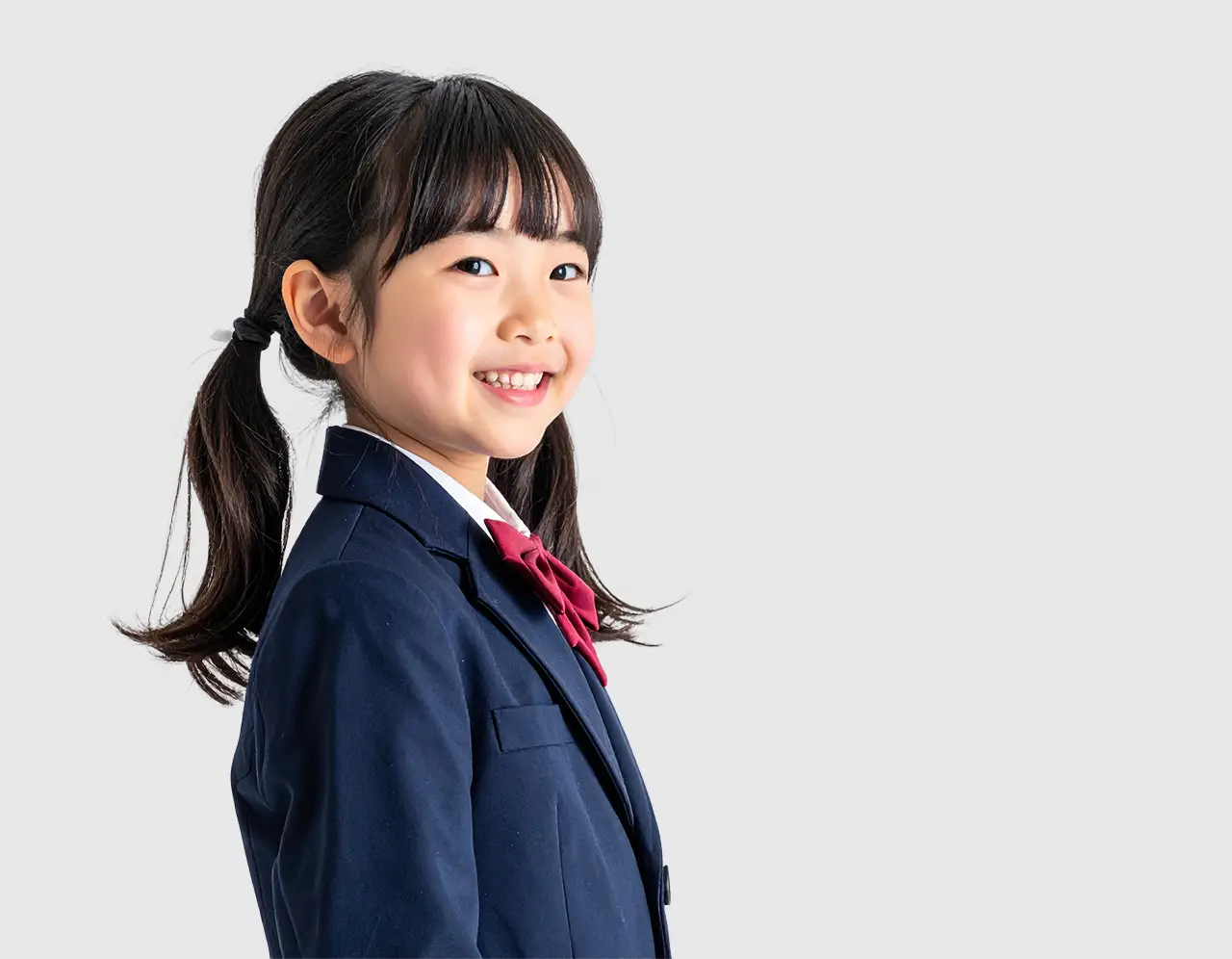 笑顔の自然な表情を撮影