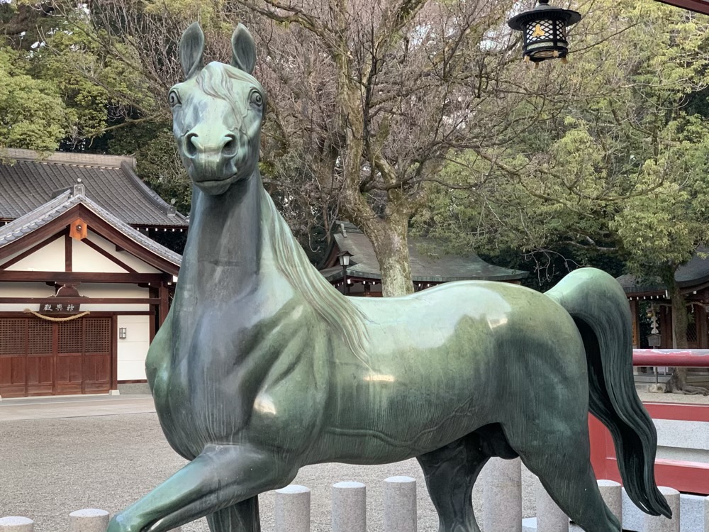 西宮神社の狛馬