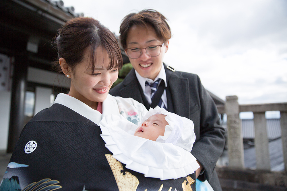 お宮参りの撮影風景