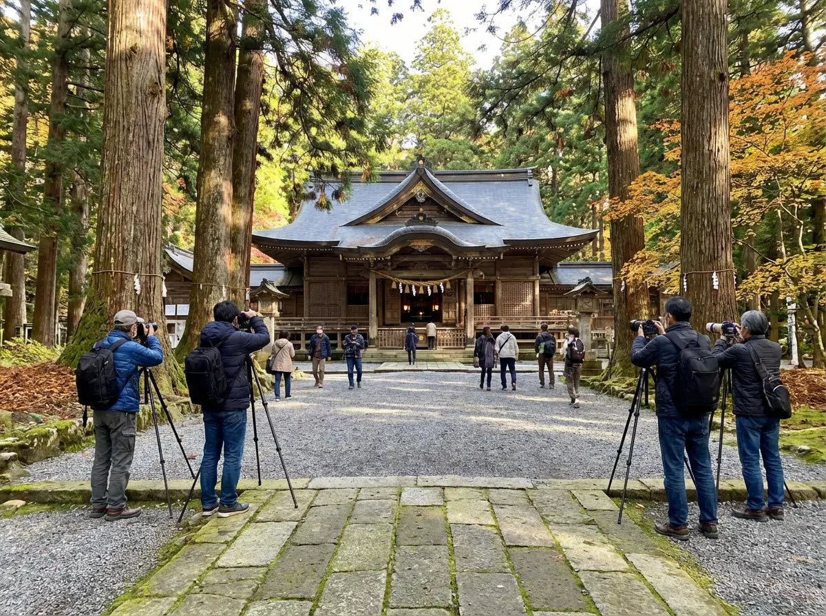 正中線上の撮影はせず、左右によけて撮影すること。