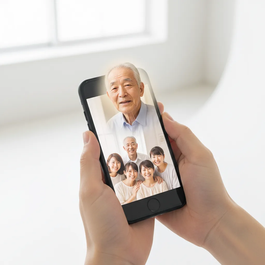 スマートフォンの写真で、心に残る一枚を。プロが教える素敵な遺影写真の作り方ガイド