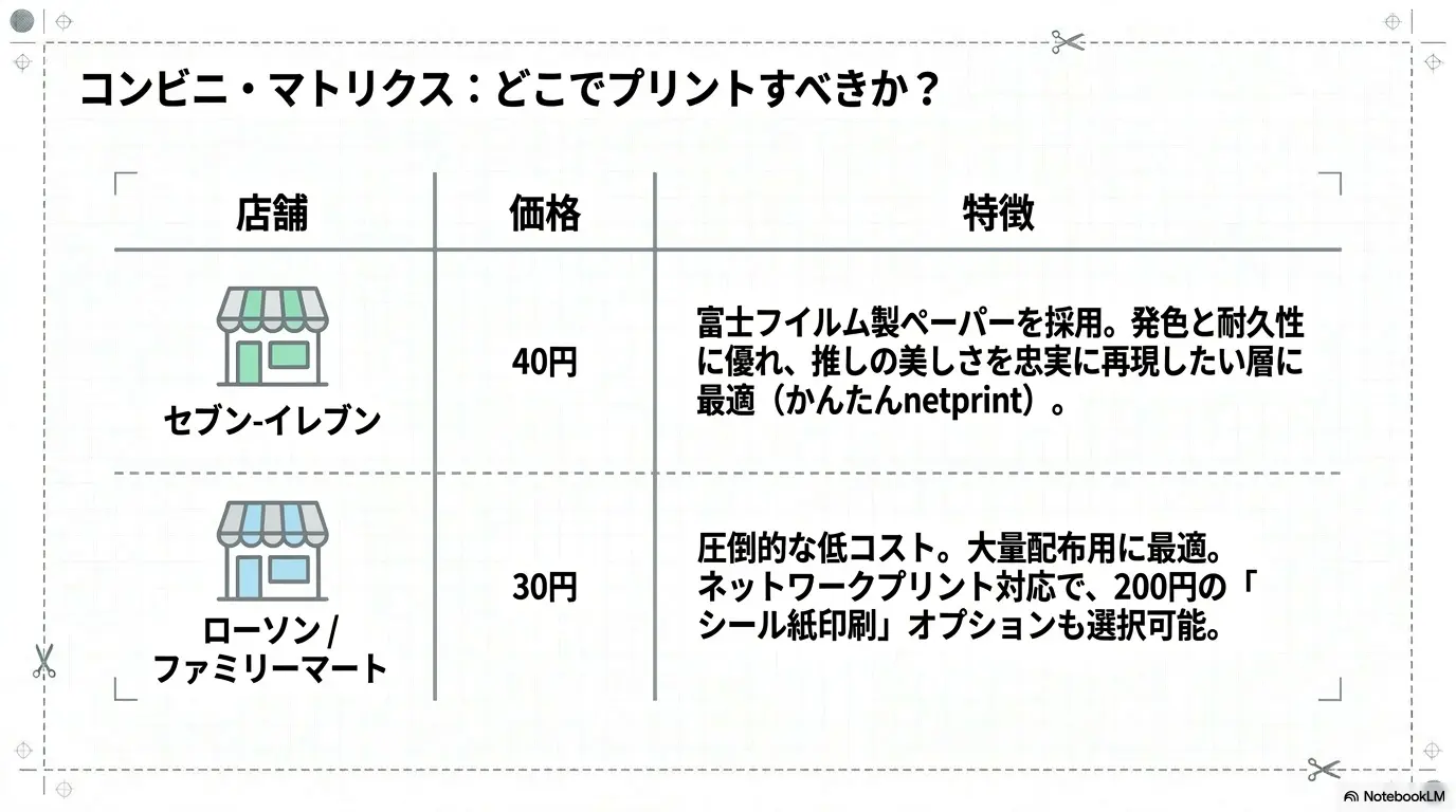 コンビニプリントの比較