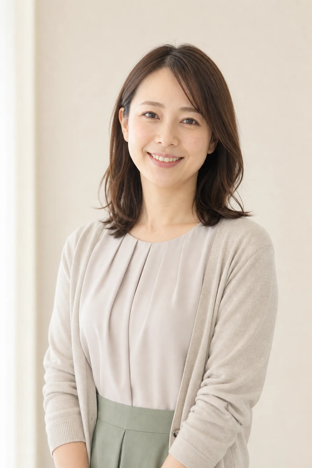 自然な表情で撮影した婚活プロフィール写真のイメージ